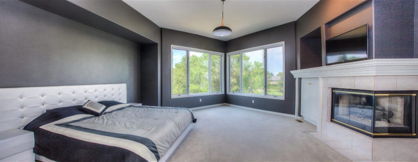 A spacious, spotless bedroom after a professional clean